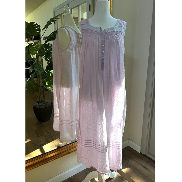 Eileen West Women's Pink Sleeveless Nightgown Size Medium - Picture 1 of 6